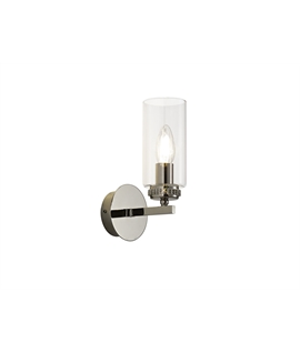 Dryver Wall Lamp Switched, 1 x E14, Polished Nickel