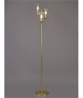 Dryver Floor Lamp, 3 x E14, Polished Gold