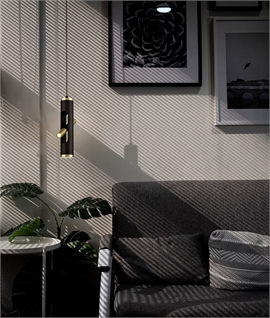 Black & Gold Dual Spot Adjustable LED Pendant