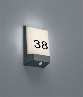 Dusk Sensor LED Outdoor Wall Light with Numbers