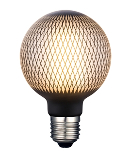E27 95mm LED 4W Patterned Globe Lamp - Warm White