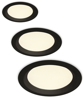 Edge Lit Black Downlight with UGR19 Diffuser for Commercial Ceilings - CCT Switched