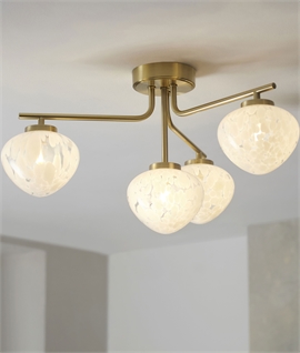 Decorative 4 Lamp Semi Flush Ceiling Light
