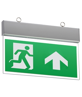 Chain Suspended Illuminated Emergency Exit Sign - LED