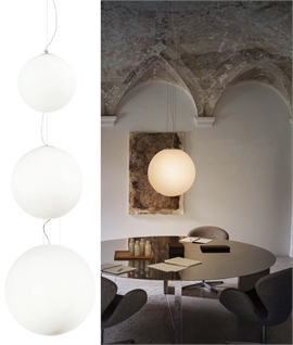 Etched Glass Globe Pendant Light - 3 Sizes Etched Glass Globe Pendant Light - 3 Sizes