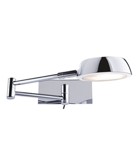 Fold-Away Bedside Reading Light In Chrome - Switched 