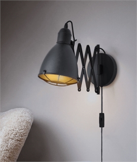Industrial Style Expandable Black Wall Light 