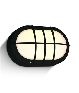 Black Cage Effect LED Bulkhead Lightt - IP54