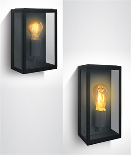 Black Box Outdoor Flush Wall Light - 2 Sizes
