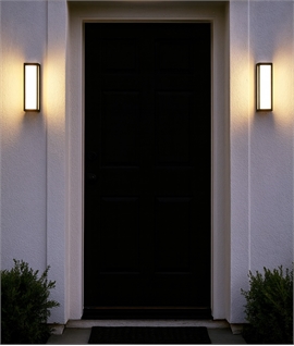 Urban Box LED Frosted White Glass Wall Light - IP65