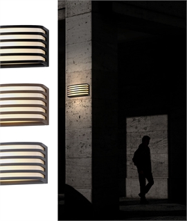 Opal & Louvred E27 Exterior Wall Light - IP54