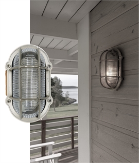 Satin Nickel Lozenge Bulkhead - E27 Lamp Base