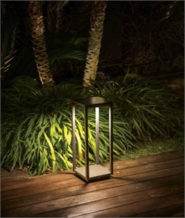 Modern Cage Design Black Solar Powered Path Light