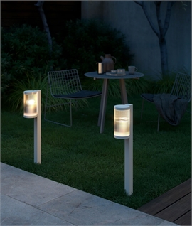 Exterior Bollard with Reeded Shade Height 800mm