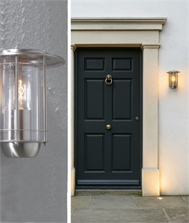 Flush Mounted Satinless Steel Exterior Wall Light