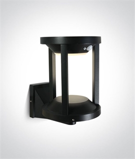Wall lights for places with out power - Solar LED Caged Exterior Wall Light - Twilight and PIR Sensors