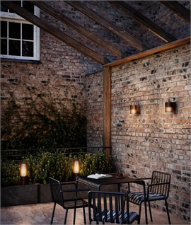 Sculptural Black Exterior Short Post Light
