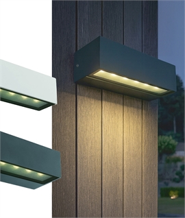 LED 222mm Wide Up & Down Wall Light - IP65 Rated