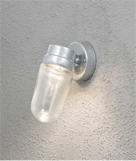 Modern Exterior LED Wall Light With Bell Jar Glass