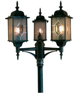 Traditional Exterior Triple Lamp Post Height 2.3m