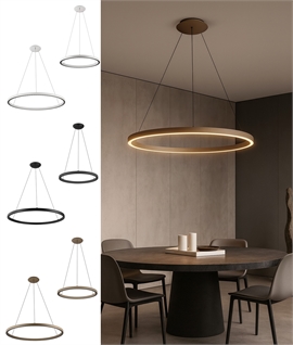 Modern Ring LED Pendant Light – Adjustable  Up-Down Lighting