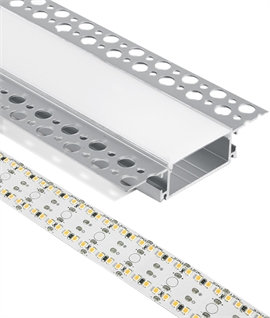 Extra-Wide Plaster-In Aluminium LED Profile for Precision Lines of Light