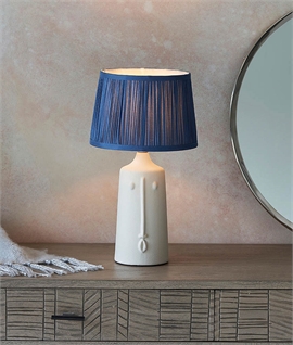 Ceramic Base Table Lamp with Face Details