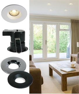 White 7W COB LED Dimmable Recessed Downlight - Fire & IP65 Rated