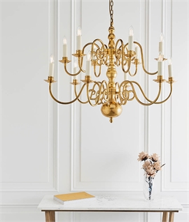 Flemish Chandeliers with Dutch Ball - Classic Lighting Chandeliers in Single and Twin Tiers