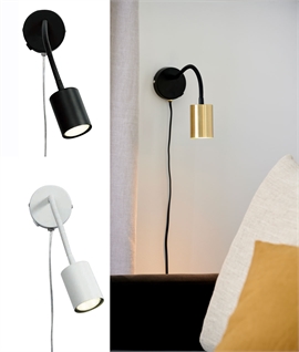Switched Flexible Arm Wall Light - 3 Finishes 