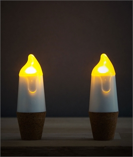 Flickering Candle Cork Light USB Rechargeable