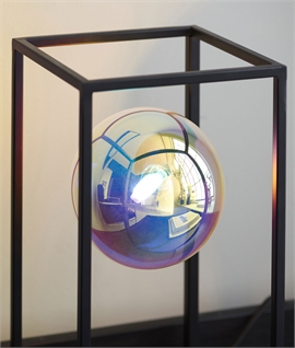 Contemporary Black Open Frame Table Light