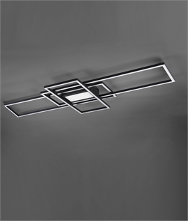 Black Geometric Flush Mounted LED Ceiling Light
