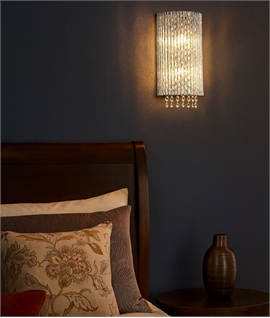 Wall Sconce in Chrome with Inner Crystal Decoration