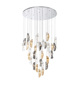 Folded Glass Shade 32 Flex Cluster Pendant - Dia 1200mm