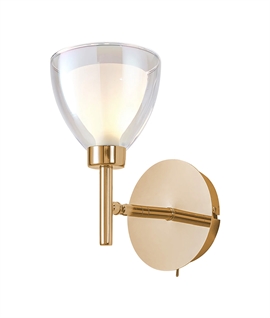 Adjustable Single Arm Wall Light for Optional Glass Shade