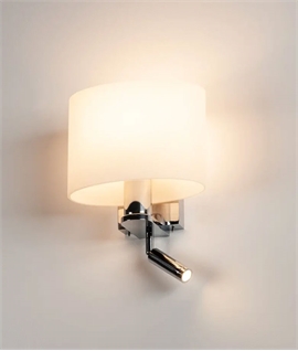 Glass and Adjustable LED Spotlight Wall Light