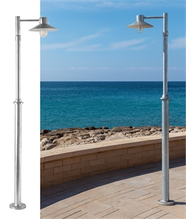 Coastal Resistant Galvanised Scandi-Style Lamppost Light 