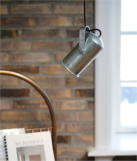 Galvanised Industrial Style Adjustable Pendant Light