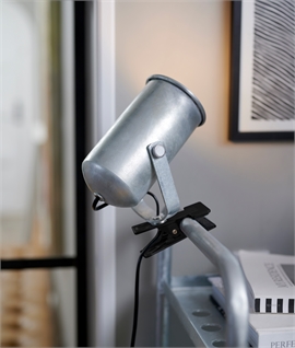 Galvanised Industrial Style Clamp Light