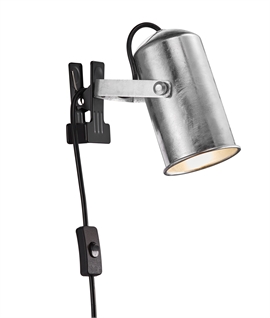 Galvanised Industrial Style Clamp Light