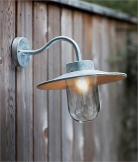 Swan Neck Fisherman Style Wall Light - Interior or Exterior Installation