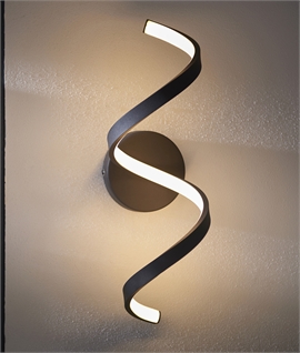 Decorative Exterior LED Spiral Wall Light - IP44