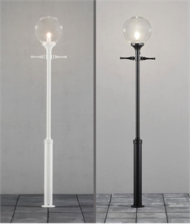 Clear Glass Globe Lamppost Height 2.4 Metres