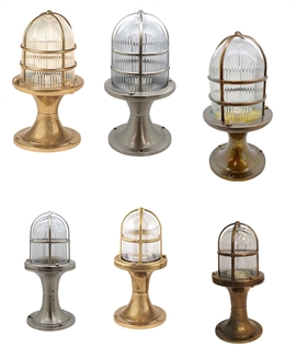 Dockside Pier Light - Cast Brass Column and Cage