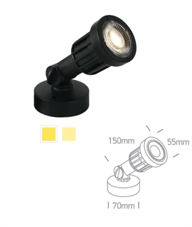 Black 5W LED Garden Spot Light - IP65