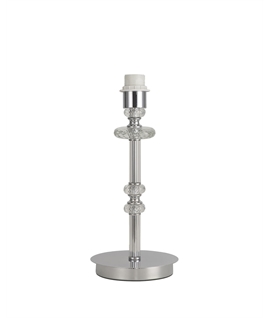 Gartner Table Lamp, 1 Light E14, Polished Chrome-Clear Glass-Crystal