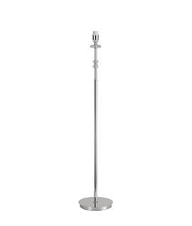Gartner Floor Lamp, 1 Light E27, Polished Chrome-Clear Glass-Crystal