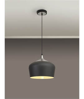 Geo Glow 30cm Pendant, 1 x E27, Anthracite-Satin Nickel