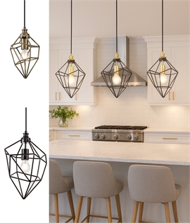 Geometric Shade Pendant Light - 3 Sizes